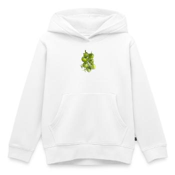 Green tomatoes on the vine - Kids Premium Organic Hoodie - white - Front - AI Model Kid Female (0cm)