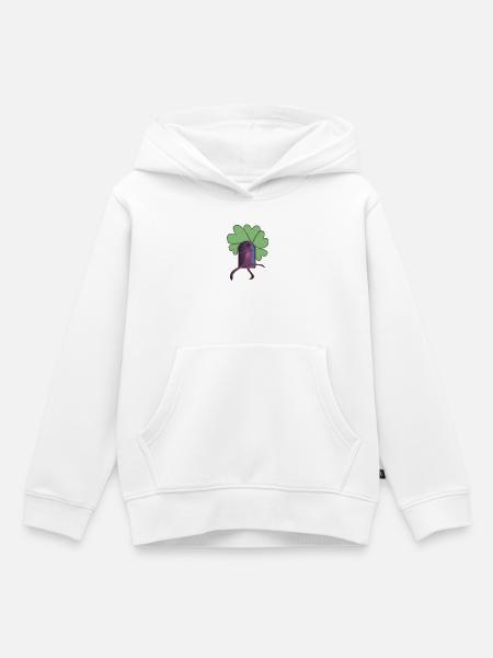 Sortez Rose - Sweat Premium à capuche enfant bio - blanc