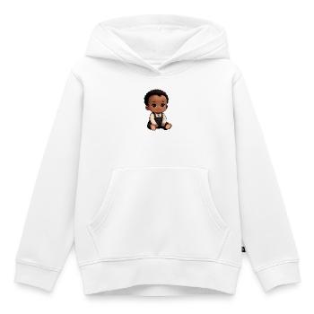 Bébé de dessin animé mignon et heureux - Sweat Premium à capuche enfant bio - blanc - Devant - AI Model Kid Female (0cm)