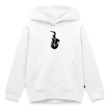 Cartoon Saxophon - Kinder Premium Organic Hoodie - Weiß - Vorne - AI Model Kid Female (0cm)