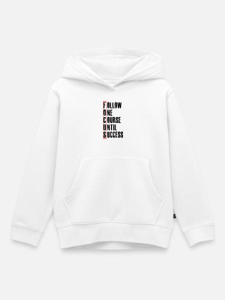 follow one course until - Kinder Premium Organic Hoodie - Weiß