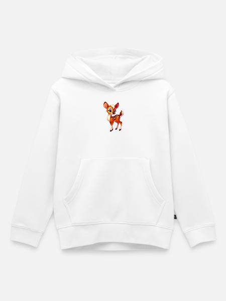 Rehbraun - Kinder Premium Organic Hoodie - Weiß