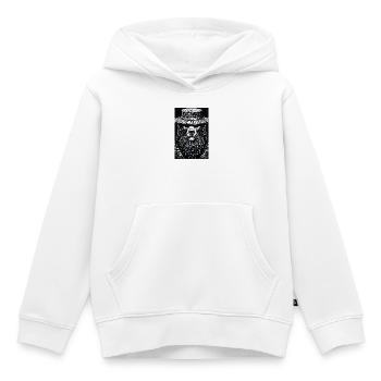 Le Grizzli silencieux - Sweat Premium à capuche enfant bio - blanc - Devant - AI Model Kid Female (0cm)