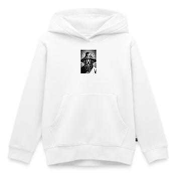 Le chien vigilant - Sweat Premium à capuche enfant bio - blanc - Devant - AI Model Kid Female (0cm)