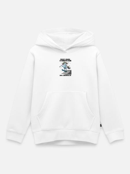 Skateboard-Einhorn - Kinder Premium Organic Hoodie - Weiß