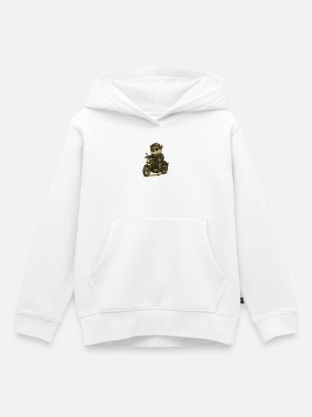 Lord Petzi Chopperfahrer - Kinder Premium Organic Hoodie - Weiß