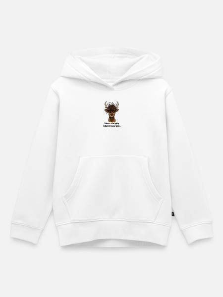 Frisör-Hirsch Horst - Kinder Premium Organic Hoodie - Weiß