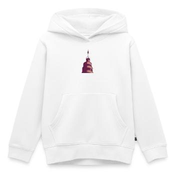 Flagey - Sweat Premium à capuche enfant bio - blanc - Devant - AI Model Kid Female (0cm)