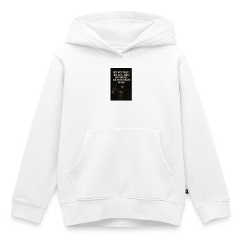 Solitude masculine - Sweat Premium à capuche enfant bio - blanc - Devant - AI Model Kid Female (0cm)