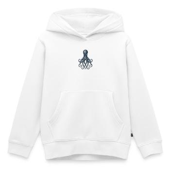Contemporary Octopus Abstract Design - Kids Premium Organic Hoodie - white - Front - AI Model Kid Female (0cm)