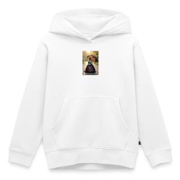Souris Élégante en Robe Victorienne - Sweat Premium à capuche enfant bio - blanc - Devant - AI Model Kid Female (0cm)