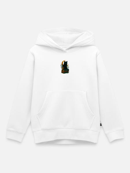 Enchanting_black_cat - Kinder Premium Organic Hoodie - Weiß