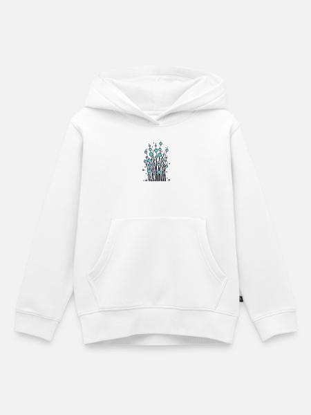 Luminous Ballen-Struktur - Kinder Premium Organic Hoodie - Weiß