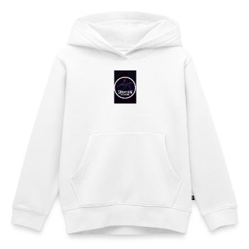 Spartiate fort - Sweat Premium à capuche enfant bio - blanc - Devant - AI Model Kid Female (0cm)