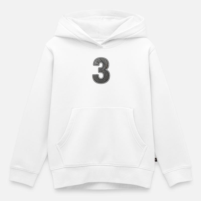 Rusty Industrial Numéro 3 - Sweat Premium à capuche enfant bio - blanc