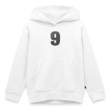 Rostiges Neun im Metall-Look - Kinder Premium Organic Hoodie - Weiß - Vorne - AI Model Kid Female (0cm)