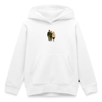 mit Oma unterwegs - Kinder Premium Organic Hoodie - Weiß - Vorne - AI Model Kid Female (0cm)
