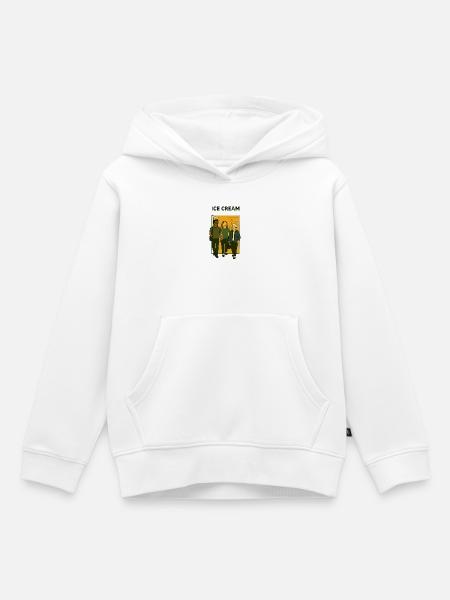 mit Oma unterwegs - Kinder Premium Organic Hoodie - Weiß