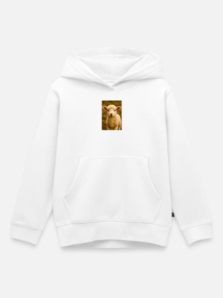 Tiere, Lämmer - Kinder Premium Organic Hoodie - Weiß