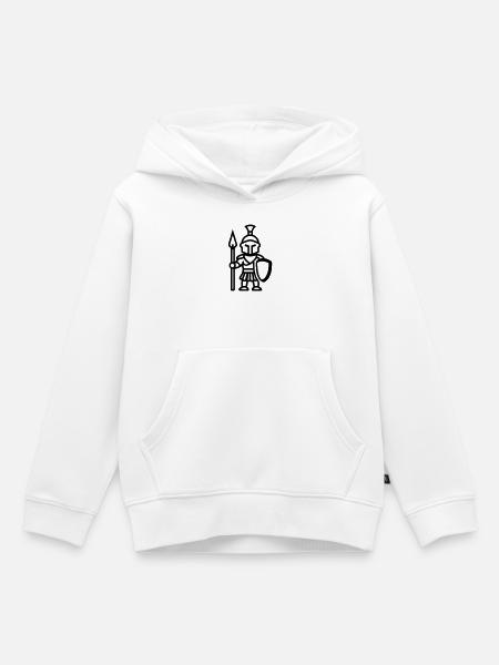 Krieger - Kinder Premium Organic Hoodie - Weiß