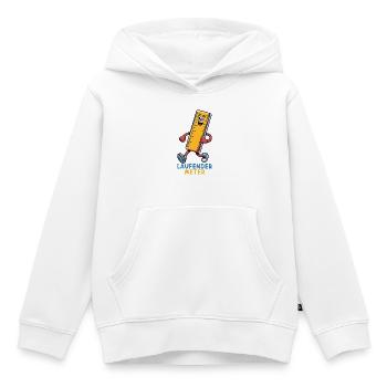 Mètre courant - Sweat Premium à capuche enfant bio - blanc - Devant - AI Model Kid Female (0cm)