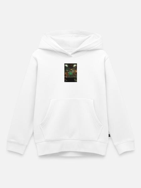 Retro Computerkonsole Holiday Glow - Kinder Premium Organic Hoodie - Weiß