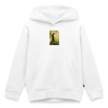 Crimson Crest Woodpecker Forest - Kinder Premium Organic Hoodie - Weiß - Vorne - AI Model Kid Female (0cm)