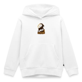 Signe astrologique du Capricorne - Astrologie - Sweat Premium à capuche enfant bio - blanc - Devant - AI Model Kid Female (0cm)