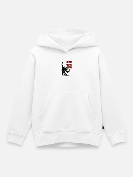 DripMiau Katzenkunst - Kinder Premium Organic Hoodie - Weiß