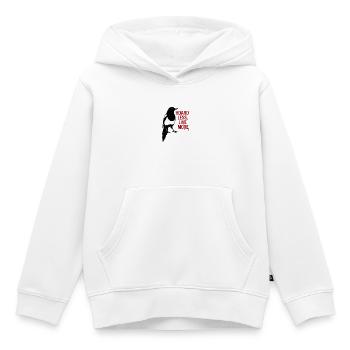 Elster Graffiti Hoard Less Live More - Kinder Premium Organic Hoodie - Weiß - Vorne - AI Model Kid Female (0cm)