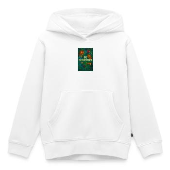 Be future-proof - Kids Premium Organic Hoodie - white - Front - AI Model Kid Female (0cm)