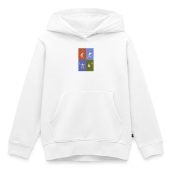 Tennisspieler auf verschiedenen Tennisplätzen - Kinder Premium Organic Hoodie - Weiß - Vorne - AI Model Kid Female (0cm)