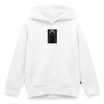 Mystische Horngöttin - Kinder Premium Organic Hoodie - Weiß - Vorne - AI Model Kid Female (0cm)