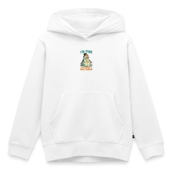 Schmelzender Schneemann I'm fine - Kinder Premium Organic Hoodie - Weiß - Vorne - AI Model Kid Female (0cm)