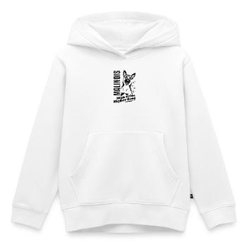 Belgischer Malinois High Drive Higher Goof - Kinder Premium Organic Hoodie - Weiß - Vorne - AI Model Kid Female (0cm)