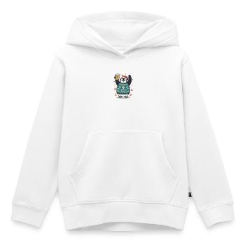 Pingouin festif en pullover - Sweat Premium à capuche enfant bio - blanc - Devant - AI Model Kid Female (0cm)