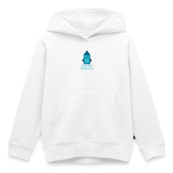 Stay Cool Weihnachts Pinguin - Kinder Premium Organic Hoodie - Weiß - Vorne - AI Model Kid Female (0cm)