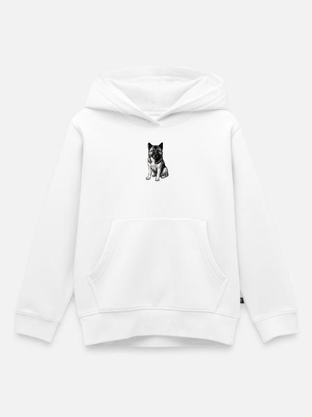 American Akita Holly - Kinder Premium Organic Hoodie - Weiß