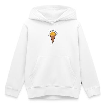 Glace à la vanille de Kawaii - Sweat Premium à capuche enfant bio - blanc - Devant - AI Model Kid Female (0cm)