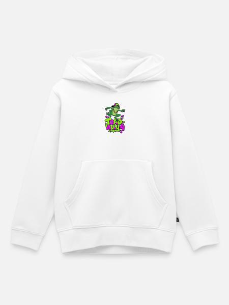 Toad-Ally 4 Coole Kröte - Kinder Premium Organic Hoodie - Weiß