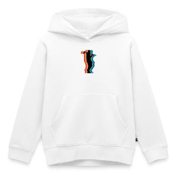 Retro Holzfäller Holzfäller Axt Silhouette Gif - Kinder Premium Organic Hoodie - Weiß - Vorne - AI Model Kid Female (0cm)