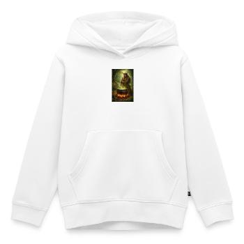 Femme druide - Sweat Premium à capuche enfant bio - blanc - Devant - AI Model Kid Female (0cm)