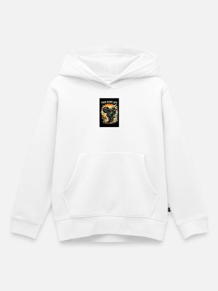 Motorrad im Einsatz - Kinder Premium Organic Hoodie - Weiß