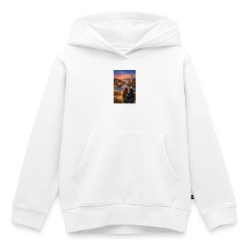 Brise am Poppy Cove Leuchtturm - Kinder Premium Organic Hoodie - Weiß - Vorne - AI Model Kid Female (0cm)