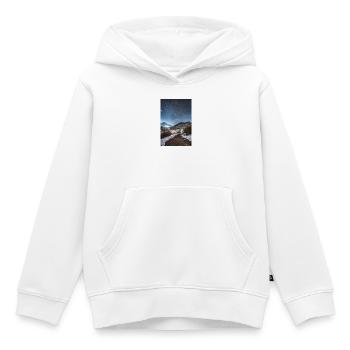 Die Nacht SKy über den Agrafa-Bergen - Kinder Premium Organic Hoodie - Weiß - Vorne - AI Model Kid Female (0cm)