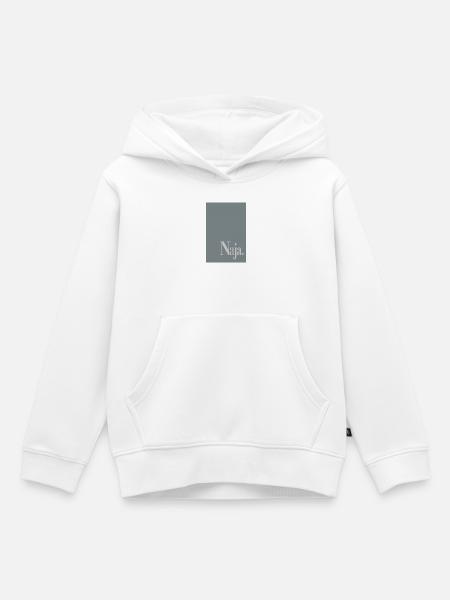 Typografie Poster Naja. - Kinder Premium Organic Hoodie - Weiß