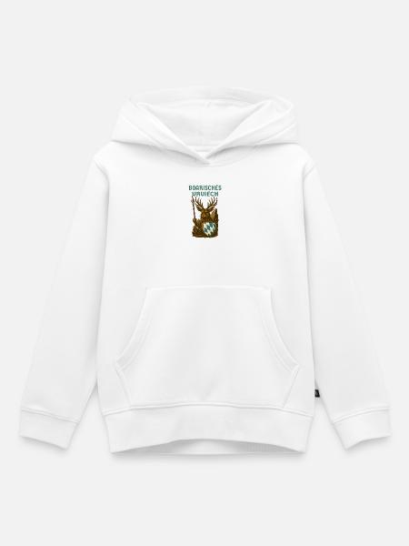 Bayerischer Wolpertinger Boarisches Urviech - Kinder Premium Organic Hoodie - Weiß