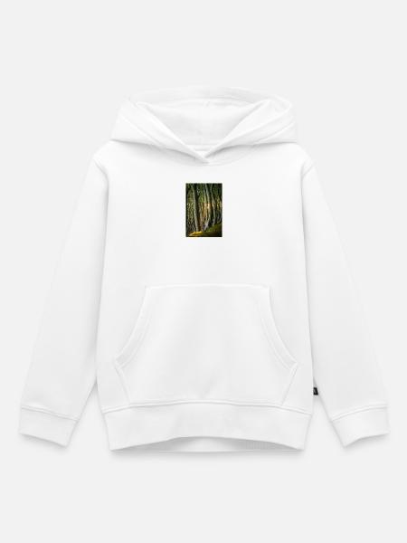 Bäume Licht der Sonne - Kinder Premium Organic Hoodie - Weiß