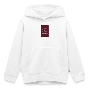 Je n’ai rien à porter – édition Bourgogne - Sweat Premium à capuche enfant bio - blanc - Devant - AI Model Kid Female (0cm)