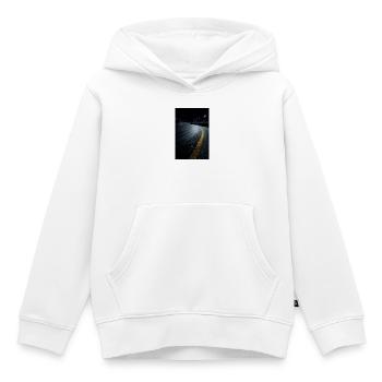 Courbe nocturne de la piste de course - Sweat Premium à capuche enfant bio - blanc - Devant - AI Model Kid Female (0cm)